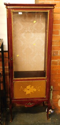 Lot 1007 - A 20thC Continental display cabinet, the top...