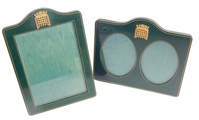 Lot 814 - A green painted House of Commons double oval...