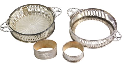 Lot 818 - A pair of Edwardian pierced silver two handled...