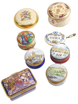 Lot 828 - A quantity of Staffordshire enamel pill...