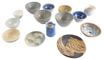 Lot 836 - A quantity of studio pottery, to include bowl...