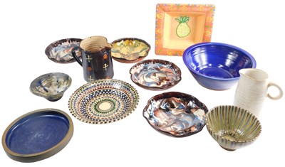 Lot 837 - A quantity of studio pottery, to include a...