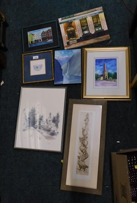 Lot 3189 - Various pictures, prints, etc., to include...