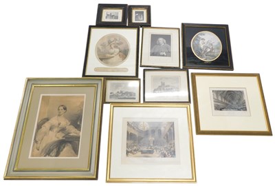 Lot 637 - Various prints, to include after Pugin and...