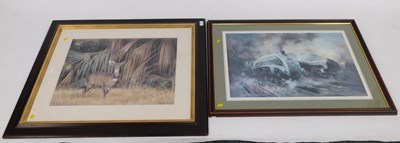 Lot 2070 - Two prints, comprising a picture of a fawn and...