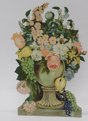 Lot 793 - A painted dummy board, decorated with a vase...