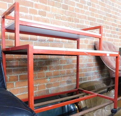 Lot 1030 - A two-tier workshop bench.