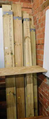 Lot 1033 - A quantity of wooden pine planks.