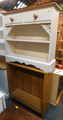 Lot 1049 - A white painted pine cupboard, of two drawers...