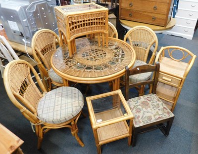 Lot 1053 - Conservatory furniture, including a circular...