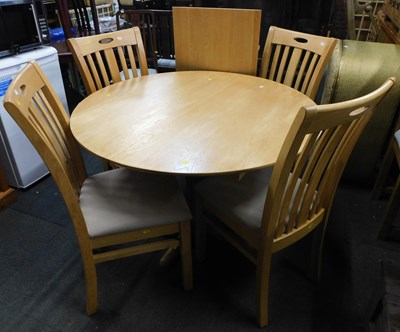 Lot 1056 - A Willis Gambier circular extending light oak...