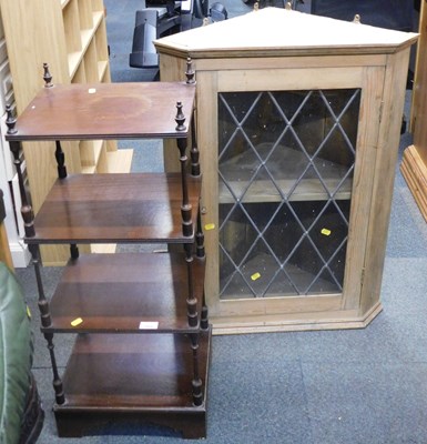 Lot 1060 - A mahogany four-tier whatnot, square in form,...