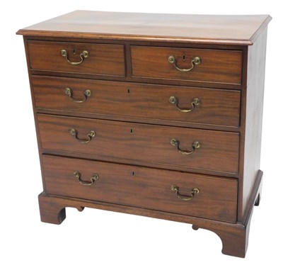 Lot 867 - A George III mahogany chest of drawers, top...