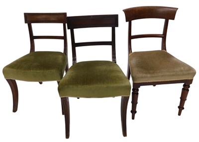 Lot 1106 - A pair of Regency bar back mahogany dining...