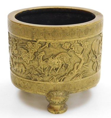 Lot 8 - A Chinese bronze incense burner, of...