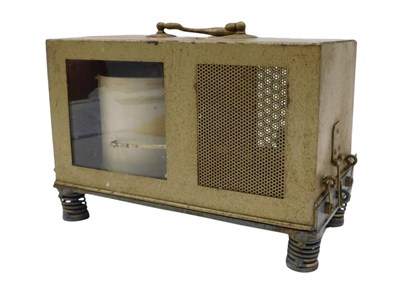 Lot 1202A - An industrial barograph, in gold painted case,...