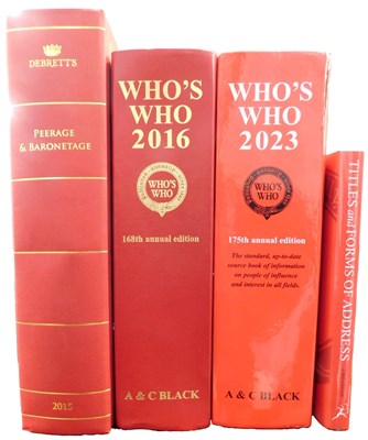 Lot 696 - Who's Who 2023; and 2 other earlier editions...
