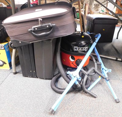 Lot 2214 - Two guitar stands, a Henry vacuum cleaner, and...