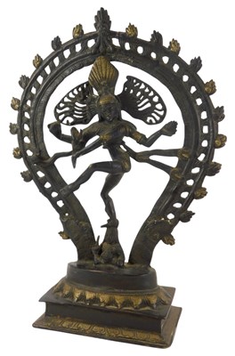 Lot 505 - An Indian bronzed figure modelled as Shiva,...