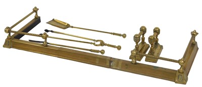 Lot 529 - A group of brass fireside related...