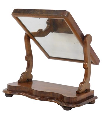 Lot 550 - A Victorian mahogany swing frame toilet mirror,...