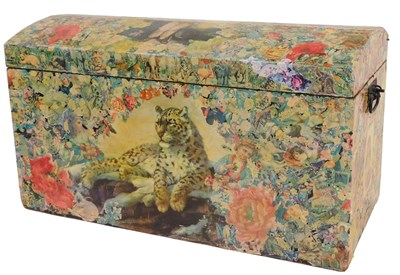 Lot 561 - A Victorian pine domed blanket chest,...