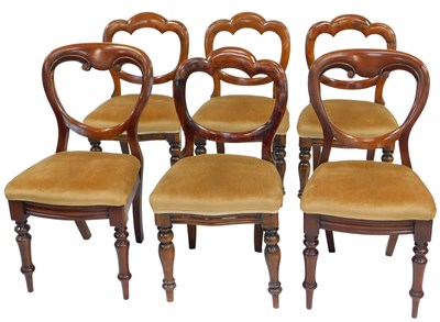 Lot 577 - A set of four Victorian mahogany cloud back...