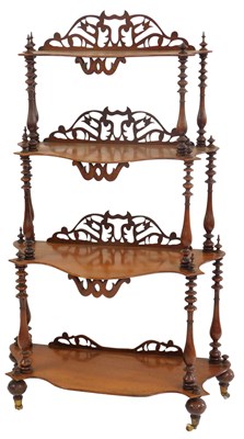 Lot 43 - A Victorian mahogany four-tier waterfall...