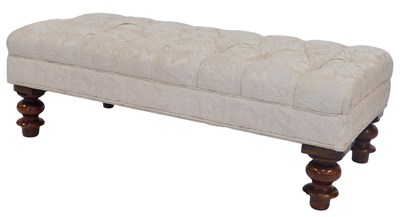 Lot 46 - A Victorian mahogany footstool, later...