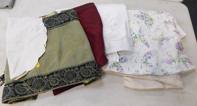 Lot 2157 - Textiles, to include wall hangings, sheets, etc.