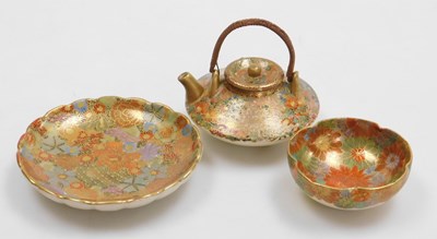 Lot 19 - A group of Japanese Meiji period Satusma...