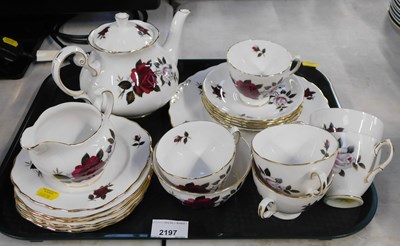 Lot 2197 - A Colclough Amoretta Rose pattern part tea...