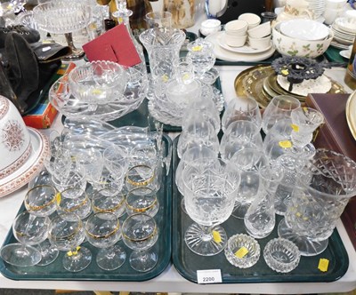 Lot 2200 - Glassware, to include small wine glasses,...