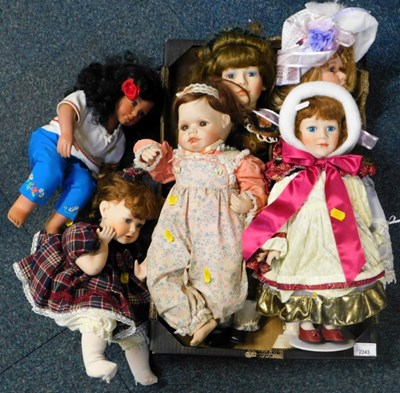 Lot 2243 - Medium sized dolls. (1 box).