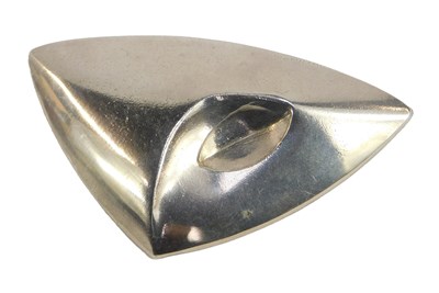 Lot 265 - A Georg Jensen silver brooch, of triangular...