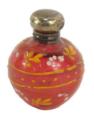Lot 264 - A late 19thC Continental miniature cranberry...