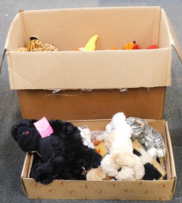 Lot 2218 - Soft toys, mostly animals.2 boxes).