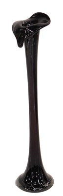 Lot 238 - A 20thC blue glass Jack in the Pulpit vase,...