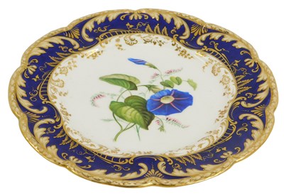 Lot 156 - A mid 19thC porcelain cabinet plate, possibly...