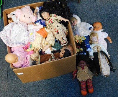 Lot 2226 - Dolls and soft toys. (1 box).