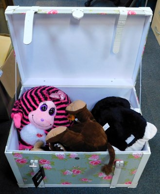 Lot 2230 - A child's toy chest containing soft toys.