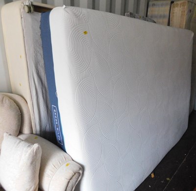 Lot 1087 - A Silent Night kingsize divan bed, with a...