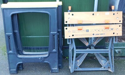 Lot 1093 - A Black and Decker Workmate, with two plastic...