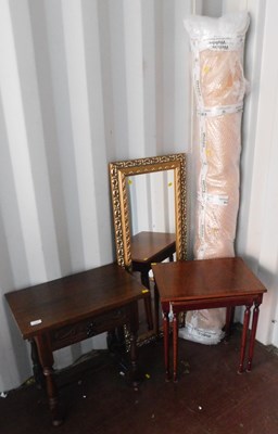 Lot 1095 - A nest of two tables, a Spanish hall table...