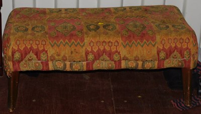Lot 1096 - A twin overstuffed upholstered stool.