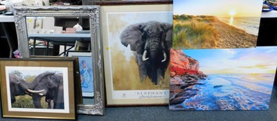 Lot 2253 - A large framed and glazed print by David...