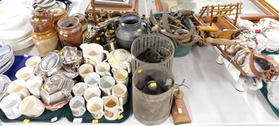 Lot 2261 - Ceramics and brassware, etc, including...