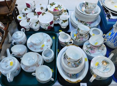 Lot 2263 - Ceramics, including a florally decorated part...