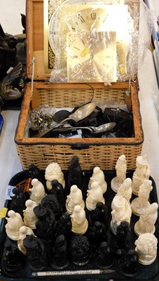 Lot 2265 - An Oriental resin inspired chess set and...
