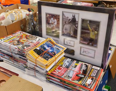 Lot 2266 - A framed photographic sporting memorabilia...